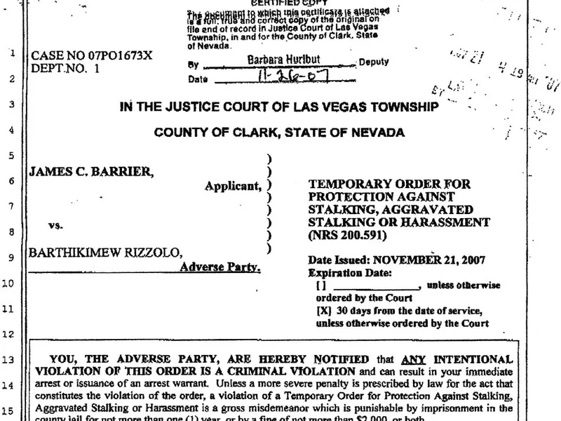 Court order document