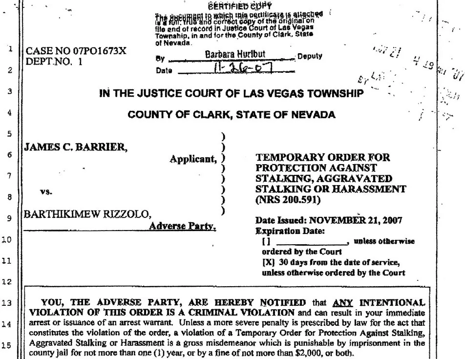 Court order document
