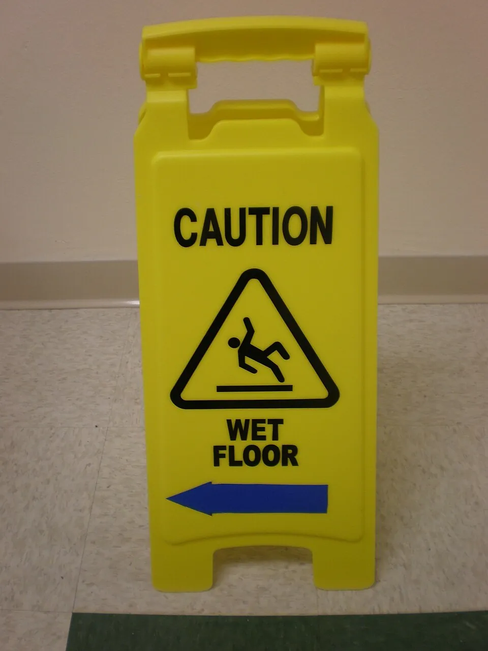 Wet floor caution sign